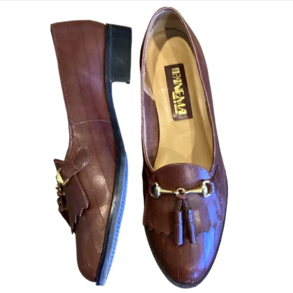 Vintage Ipanema Brown Business Casual/Dressy Loafers w Tassel Detail 7.5/8 #182P